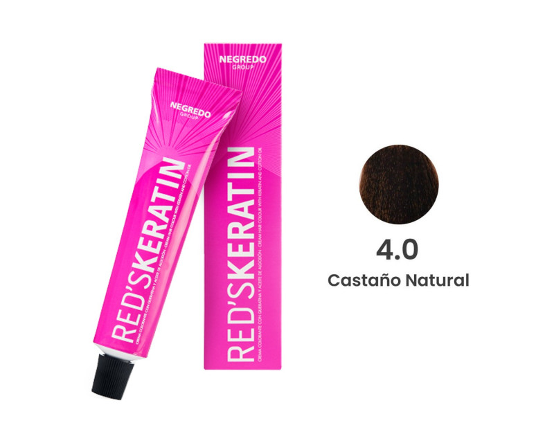 Tinte con queratina RED'S KERATIN 60ml 4.0