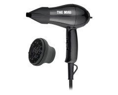 MyHair The Mini secador de viaje plegable negro con difusor