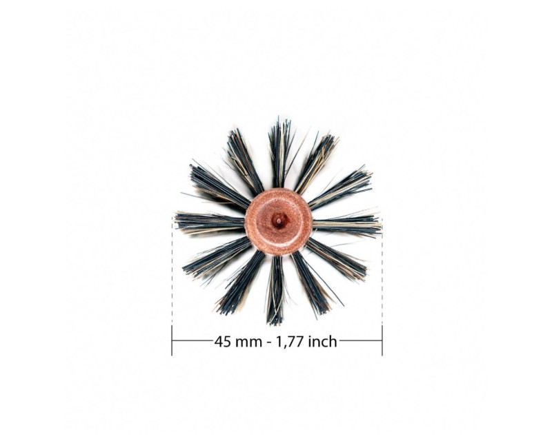 Tek cepillo de madera con cerdas de jabalí Ø45mm