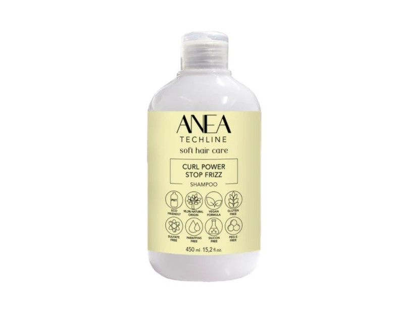 Anea Techline Curl Power Stop Frizz champú para rizos 300 ml